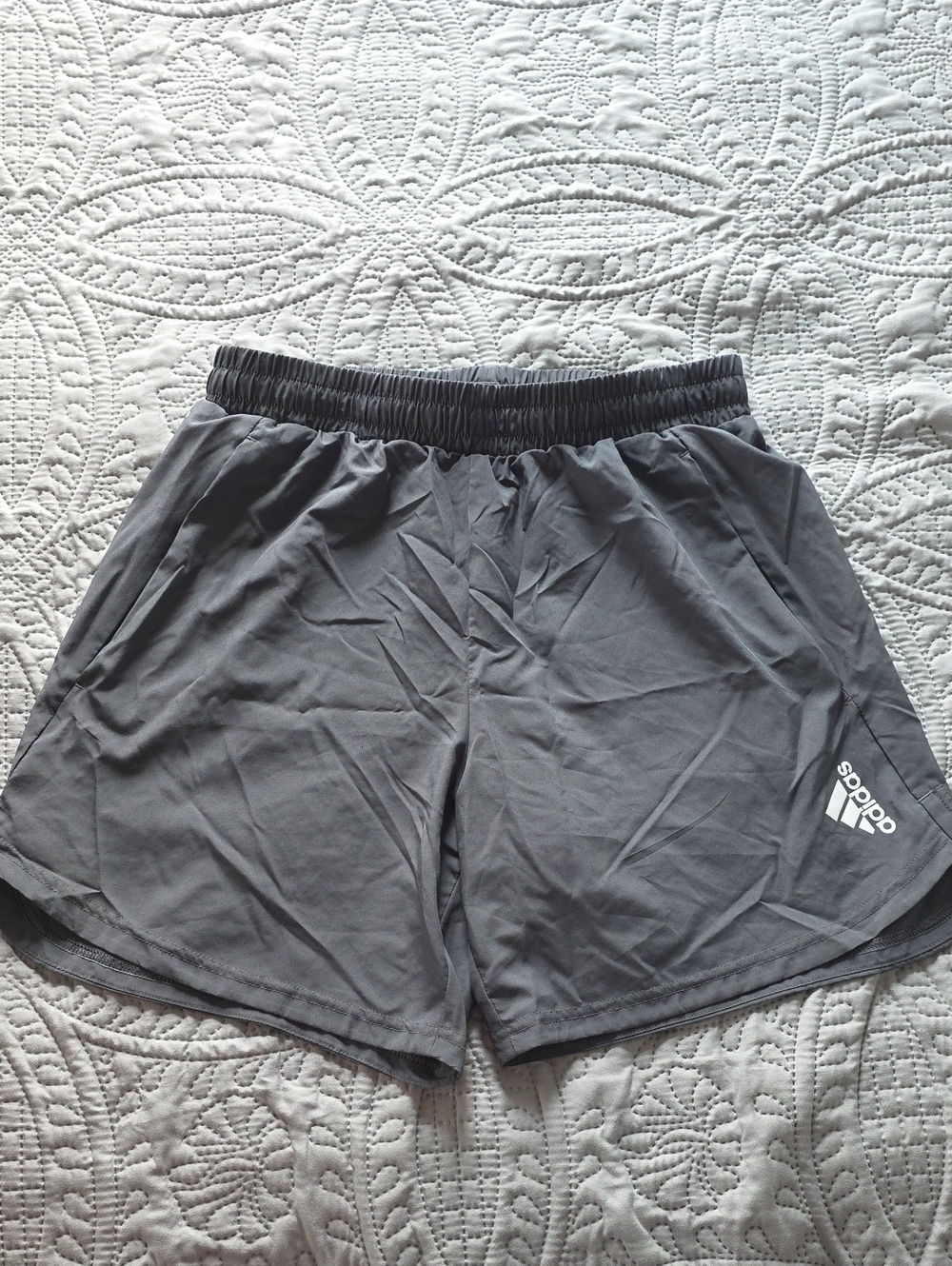 adidas Men’s Charcoal Athletic Shorts with Black Waistband